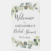 Eucalyptus Sage Green Floral Vrijgezellenfeest Acryl Bord (Hoek)