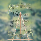 Eucalyptus Sage Green Floral Vrijgezellenfeest Acryl Bord (Neutraal)