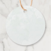 Eucalyptus Sage Green Foliage Wreatding Weddenscha Bedankjes Labels (Achterkant)