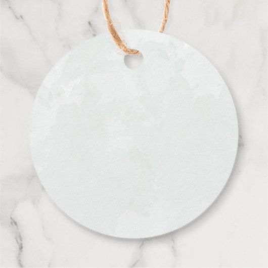 Eucalyptus Sage Green Foliage Wreatding Weddenscha Bedankjes Labels (Achterkant)