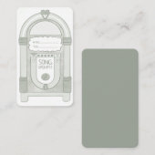 Eucalyptus Sage Green Jukebox Song Request Kaart (Voorkant / Achterkant)