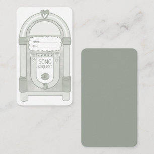 Eucalyptus Sage Green Jukebox Song Request Kaart