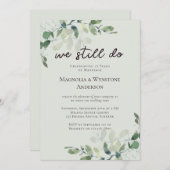 Eucalyptus Sage Green Vow Renewal Kaart (Voorkant / Achterkant)