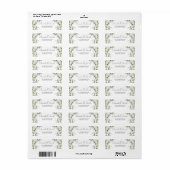 Eucalyptus Sage Green Wedding Return Address Etiket (Full Sheet)