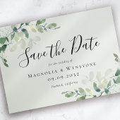 Eucalyptus Sage Green Wedding Save The Date