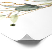 Eucalyptus Sage Green Wedding Welcome Sign Poster (Hoek)