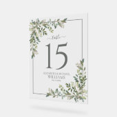 Eucalyptus Sage Green Wedtable Number Acryl Bord (Hoek)