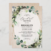 Eucalyptus Sage Greenery Geometric Vrijgezellenfee Kaart (Voorkant / Achterkant)