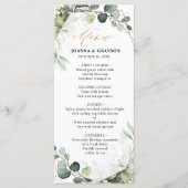 Eucalyptus Sage Greenery Modern Geometric Wedding Menu (Voorkant)