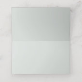 Eucalyptus Sage Greenery Modern Geometric Wedding Plaatskaartje (Binnenkant ongevouwen)