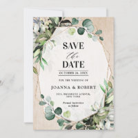Eucalyptus Sage Greenery Modern Geometric Wedding
