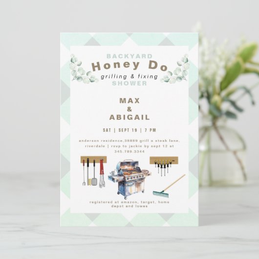 Eucalyptus Sage Grilling & Fixing Couples Douche Kaart (Staand voorkant)