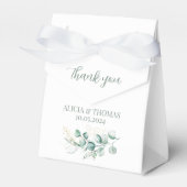 Eucalyptus Sage Groene Botanische Bruiloft Bedankdoosjes (Voorkant Zijde)