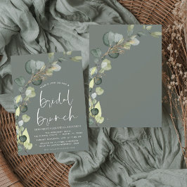 Eucalyptus Sage Groene Bruids Brunch Douche Kaart