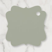 Eucalyptus Sage Groene bruiloft Dank u Bedankjes Labels (Achterkant)