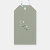 Eucalyptus Sage Groene bruiloft Dank u Cadeaulabel (Achterkant)