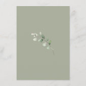 Eucalyptus Sage Groene Bruiloft Details Informatiekaartje (Achterkant)