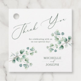 Eucalyptus Sage Groene Waterverf Huwelijk Bedankjes Labels