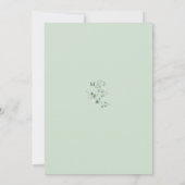 Eucalyptus Sage Groene Waterverf Huwelijk Kaart (Achterkant)