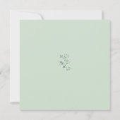 Eucalyptus Sage Groene Waterverf Huwelijk Kaart (Achterkant)