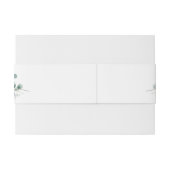 Eucalyptus Sage Groene Waterverf Huwelijk Uitnodigingen Wikkel (Achterkant Voorbeeld)