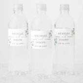 Eucalyptus Sage Groene Waterverf Huwelijk Waterfles Etiket (Flessen)
