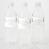 Eucalyptus Sage Groene Waterverf Huwelijk Waterfles Etiket (Flessen)