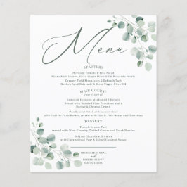 Eucalyptus Sage Groene Waterverf Trouwmenu