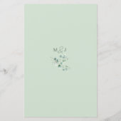 Eucalyptus Sage Groene Waterverf Trouwprogramma (Achterkant)