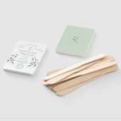 Eucalyptus Sage Groene Waterverf Trouwprogramma Handwaaier (Niet-gemonteerd)
