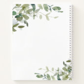 Eucalyptus Sage Ivy Letters voor het dochtergeheug Notitieboek (Achterkant)