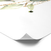 Eucalyptus Salie Groen Bloemstuk Bruidsdouche  Poster (Hoek)