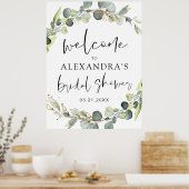 Eucalyptus Salie Groen Bloemstuk Bruidsdouche Poster (Keuken)
