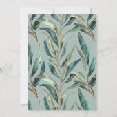 Eucalyptus Salie Groen Goud Elegante Huwelijk Kaart (Achterkant)