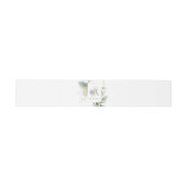 Eucalyptus Salie Groen Goud Monogram Uitnodigingen Wikkel (Vlak)