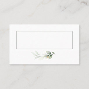 Eucalyptus salie groen gouden trouw save the date  plaatskaartje