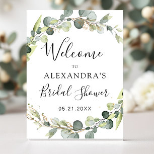 Eucalyptus Salie Groene Bloemige Bruiloftsborrel Poster