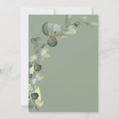 Eucalyptus Salie Groene Bruiloft Brunch Borrel Kaart (Achterkant)