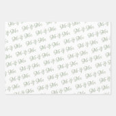 Eucalyptus salie groene bruiloft inpakpapier vel (Voorkant 3)