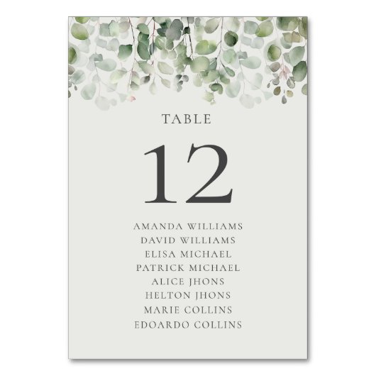 Eucalyptus Salie Groene Trouw Kaart (Voorkant)