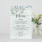 Eucalyptus salie groene waterverf Trouw Menu (Staand voorkant)