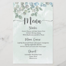 Eucalyptus salie groene waterverf Trouw Menu