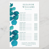 Eucalyptus Salon Service Menu (Voorkant)
