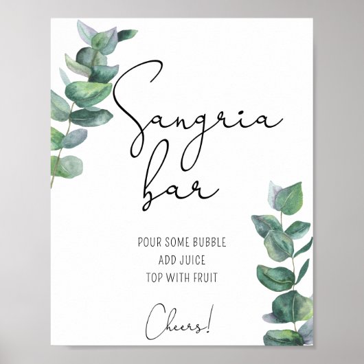 Eucalyptus - Sangria bar poster (Voorkant)