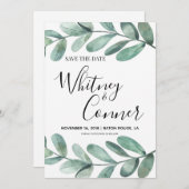 Eucalyptus Save the Date (Voorkant / Achterkant)