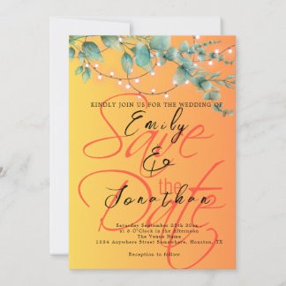 Eucalyptus Save the Date
