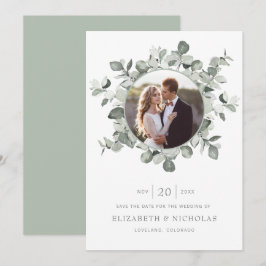 Eucalyptus Save The Date Foto Bruiloft