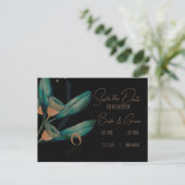Eucalyptus Save the Date Invitation Briefkaart (Staand voorkant)