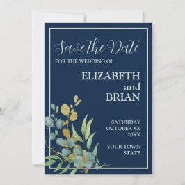 Eucalyptus Save the Date Kaart