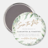 Eucalyptus Save the Date Magnet (Voorkant / Achterkant)